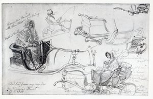 Pony y Trampas en Francis Street, Londres, 1835 de George Snr Scharf